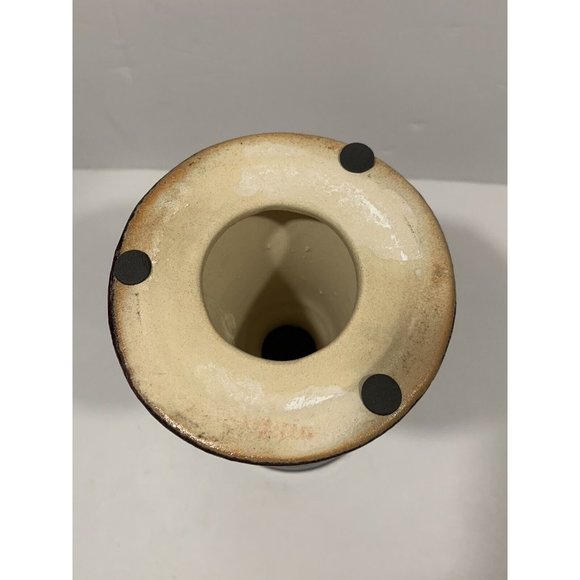 Candle Holder Large Pottery Pillar or Tapered Glazed 9" Tall - Picture 7 of 9